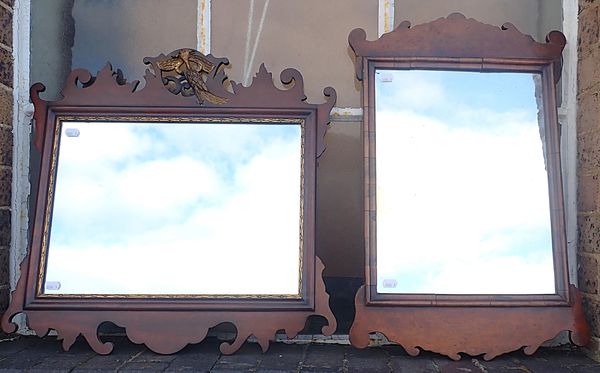 TWO CHIPPENDALE STYLE WALL MIRRORS