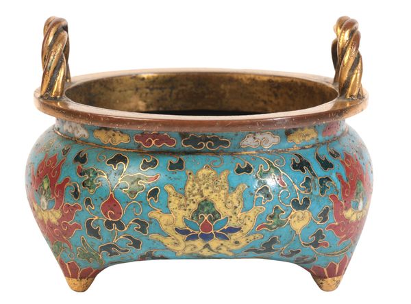 A CHINESE CLOISONNE CENSER