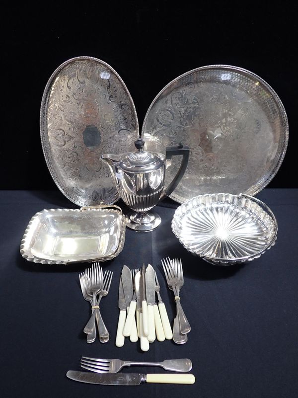 A QUANTITY OF SILVER-PLATED WARE