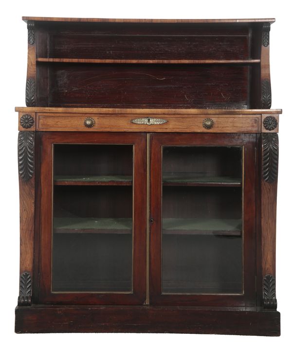 A REGENCY ROSEWOOD CHIFFONIER