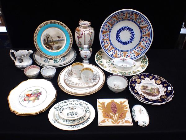 A QUANTITY OF 18th/19th CENTURY CERAMICS