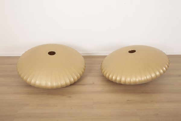 A PAIR OF MID-CENTURY 'BUBBLE' PENDANT LIGHTS BY MODENNICA (GEORGE NELSON)