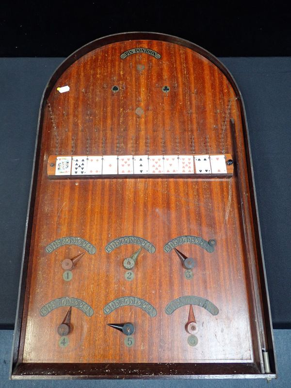 A 20th CENTURY 'PIN PONTOON' BAGATELLE GAME