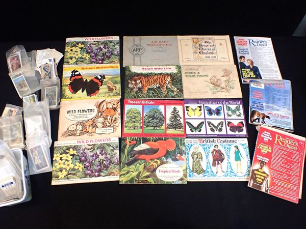 A QUANTITY OF TEA CARDS AND CIGARETTE CARDS