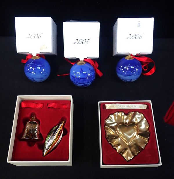 A COLLECTION OF ROYAL COPENHAGEN CHRISTMAS ORNAMENTS