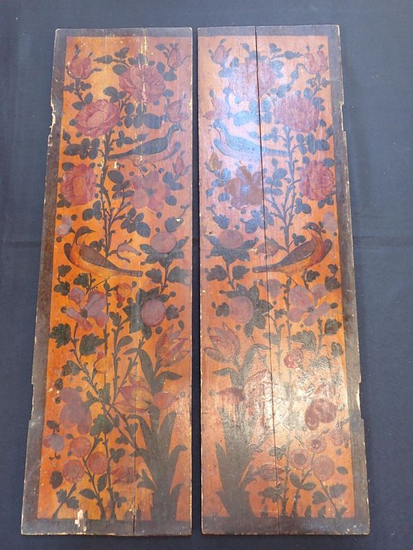 A PAIR OF CONTINENTAL PAINTED CABINET DOORS