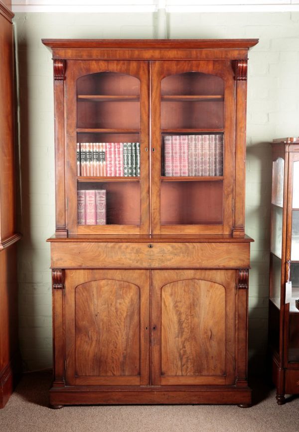 A VICTORIAN MAHOGANY BOOKCASE