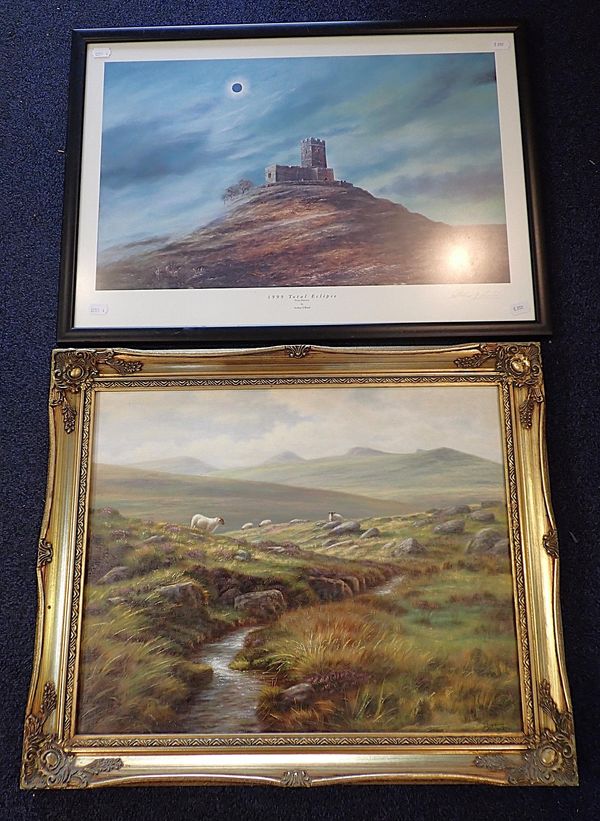 BOB TUCKER: LANDSCAPE WITH SHEEP GRAZING