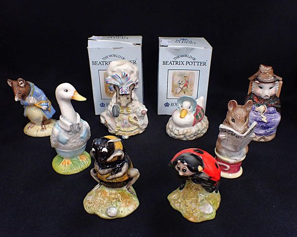 EIGHT ROYAL ALBERT BEATRIX POTTER FIGURES