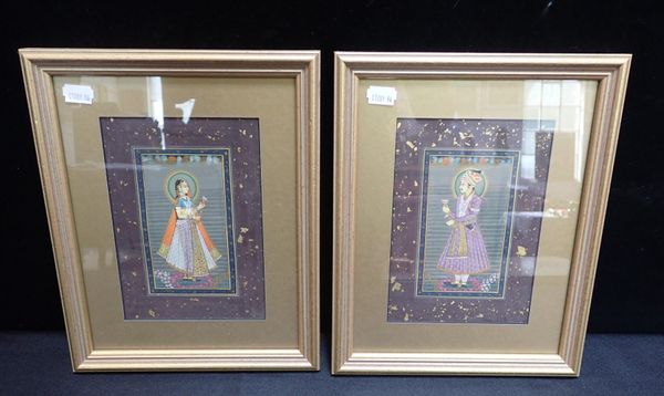 A PAIR OF FRAMED PERSIAN MINIATURES