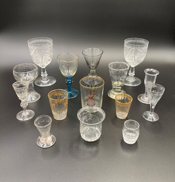 COLLECTION OF EUROPEAN DRINKING GLASSES, 18TH / 19TH CENTURY AND LATER