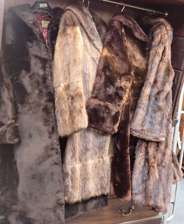 A COLLECTION OF FUR COATS