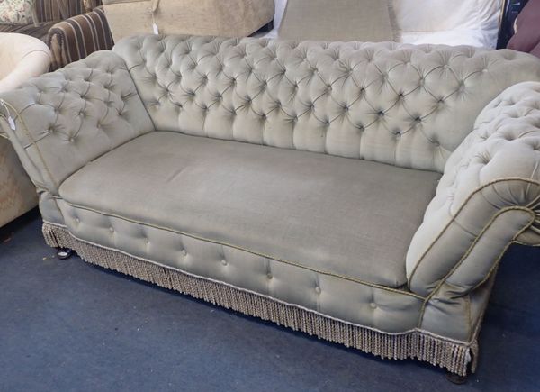 A 1920S DOUBLE-DROP END CHESTERFIELD SOFA