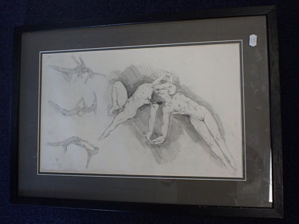 ANTHONY TEWFIK, PENCIL SKETCH, FIGURES