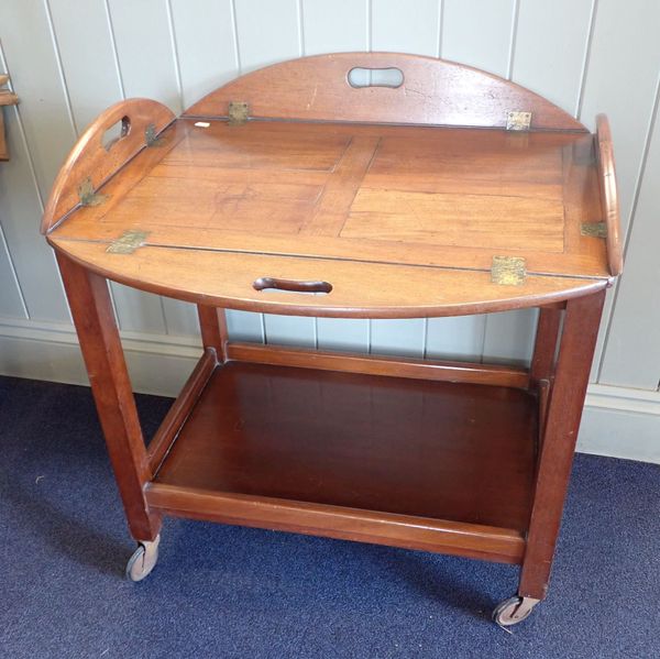 A 19TH CENTURY MAHOGANY BUTLER'S TRAY