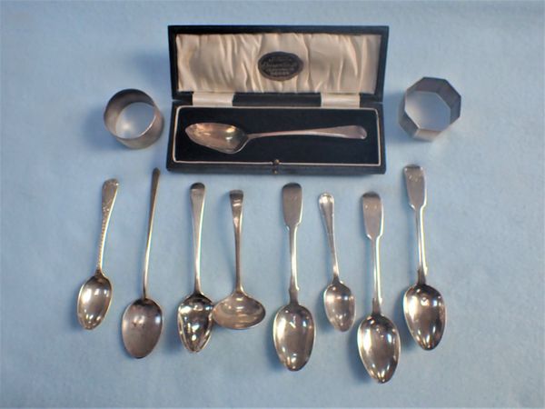 TWO SILVER NAPKIN RINGS