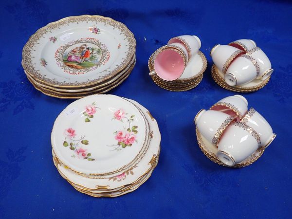 SEVEN ROYAL CROWN DERBY 'PINXTON ROSES' PLATES