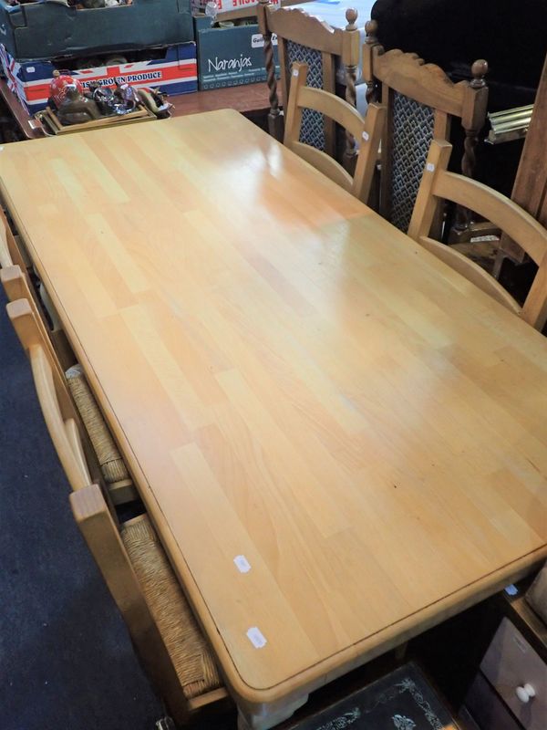 A VICTORIAN STYLE KITCHEN TABLE