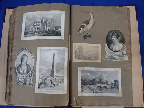 A COLLECTION OF LATE 18TH CENTURY AND LATER PRINTS IN AN ALBUM