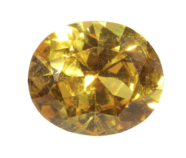 A SINGLE YELLOW SAPPHIRE