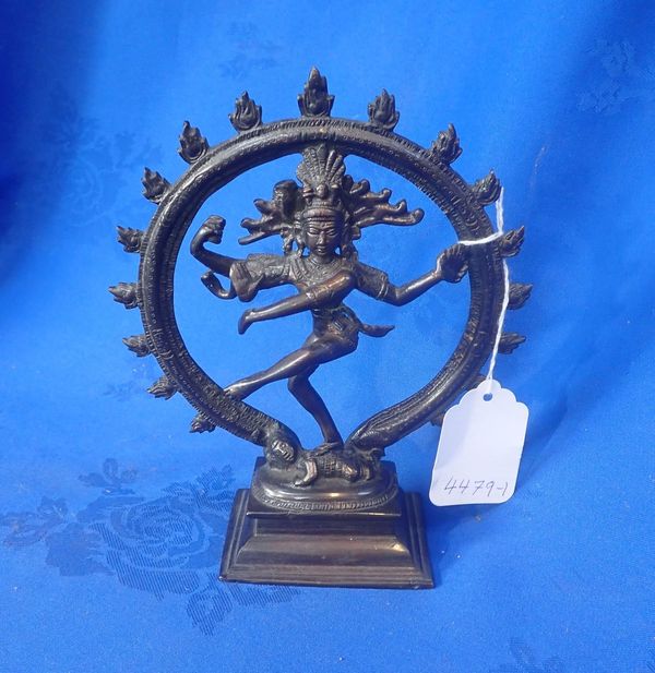 A BRONZE FIGURE OF DURGA