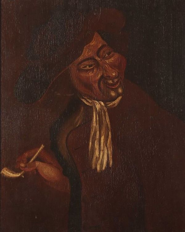 ENGLISH SCHOOL, 19th Century, A naive style portrait of a gentleman