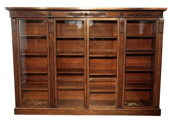A PAIR OF GEORGE IV MAHOGANY LIBRARY BOOKCASES