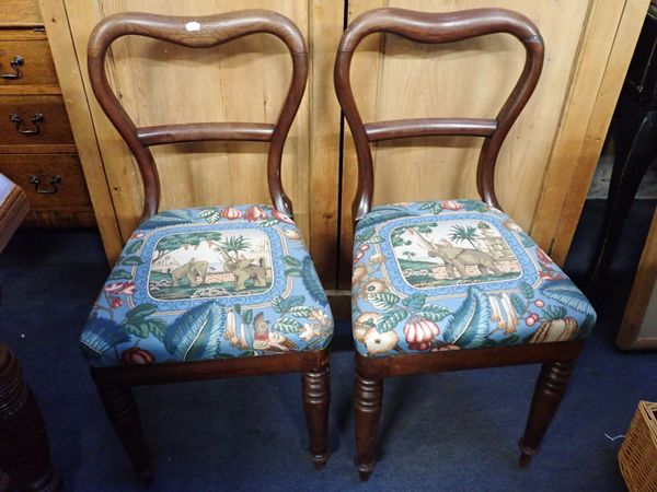 PAIR OF VICTORIAN BALLOON BACK CHAIRS