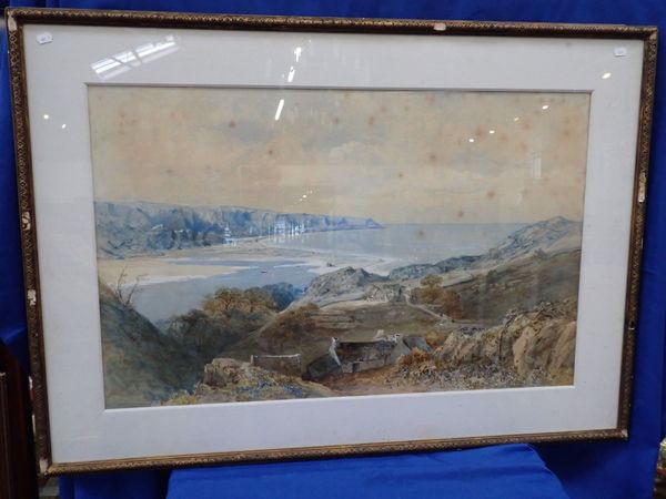 EDWIN TOOVEY (19TH CENTURY): 'NEAR BARMOUTH, NORTH WALES', WATERCOLOUR