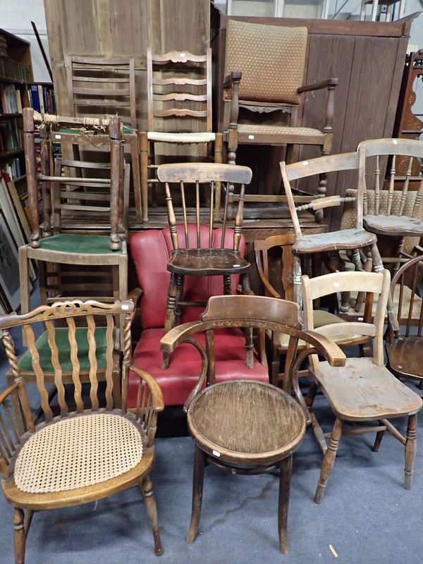 AN ERCOL UTILITY WINDSOR CHAIR, WITH STAMP
