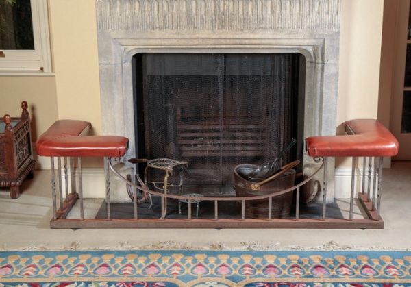 A BRASS-BOUND COAL BUCKET,