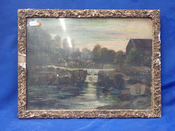 AN EARLY 20TH CENTURY IMPRESSIONIST STYLE LANDSCAPE, WITH MILL