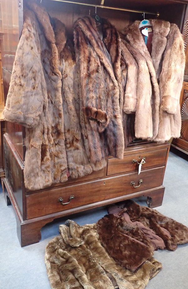 A COLLECTION OF FUR COATS