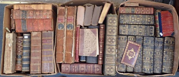 A QUANTITY OF LEATHER BOUND BOOKS