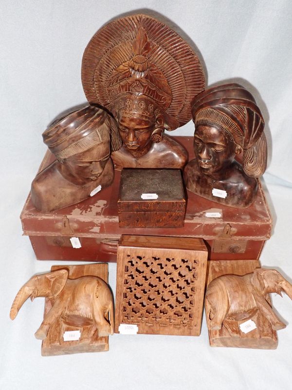 A COLLECTION OF WOODEN CARVINGS