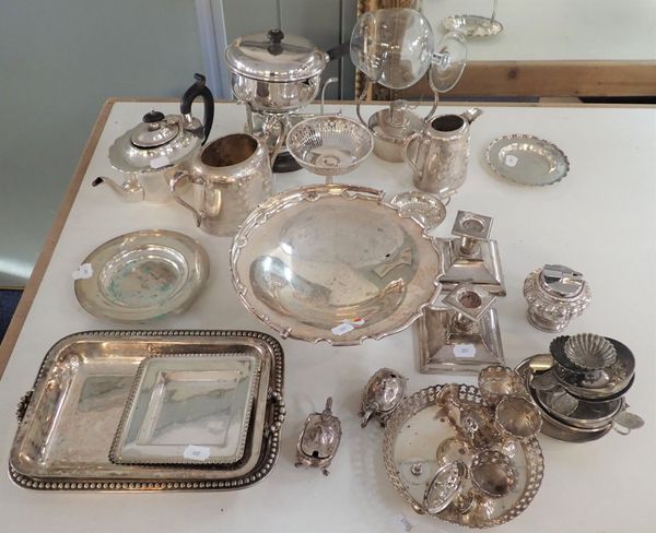 A QUANTITY OF SILVER-PLATED WARE