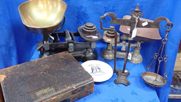 A LARGE SET OF CAST-IRON SCALES