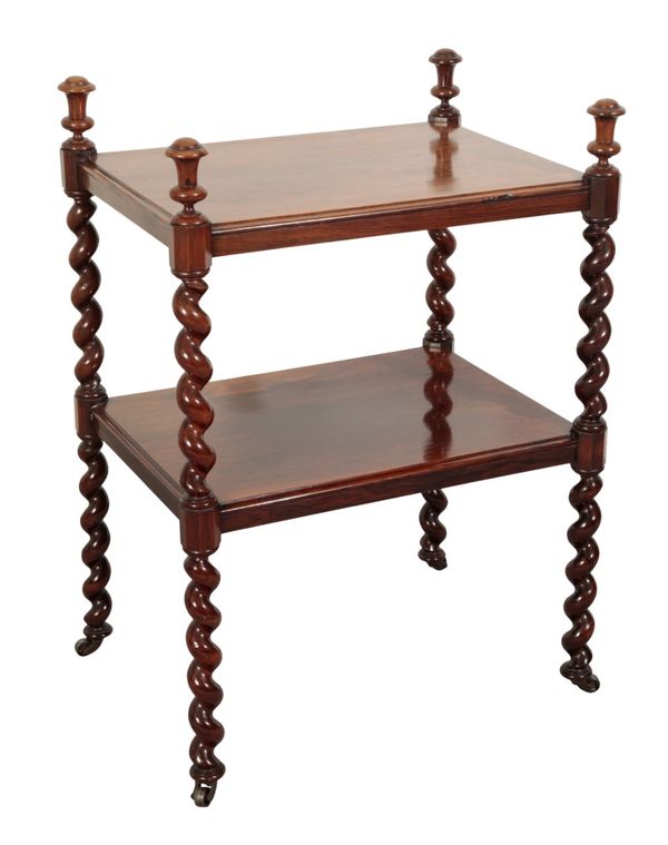 A VICTORIAN ROSEWOOD WHAT-NOT