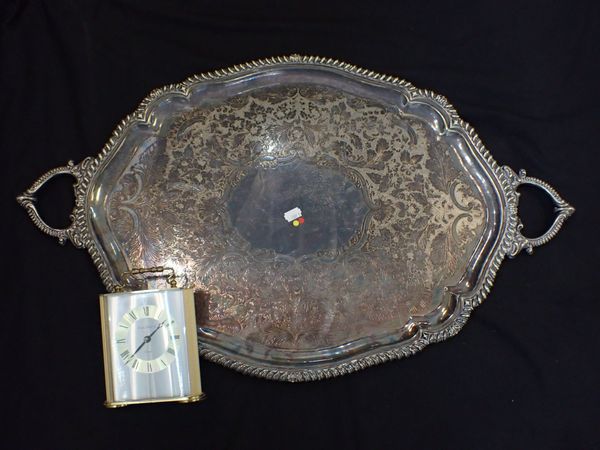 A SILVER PLATED TRAY