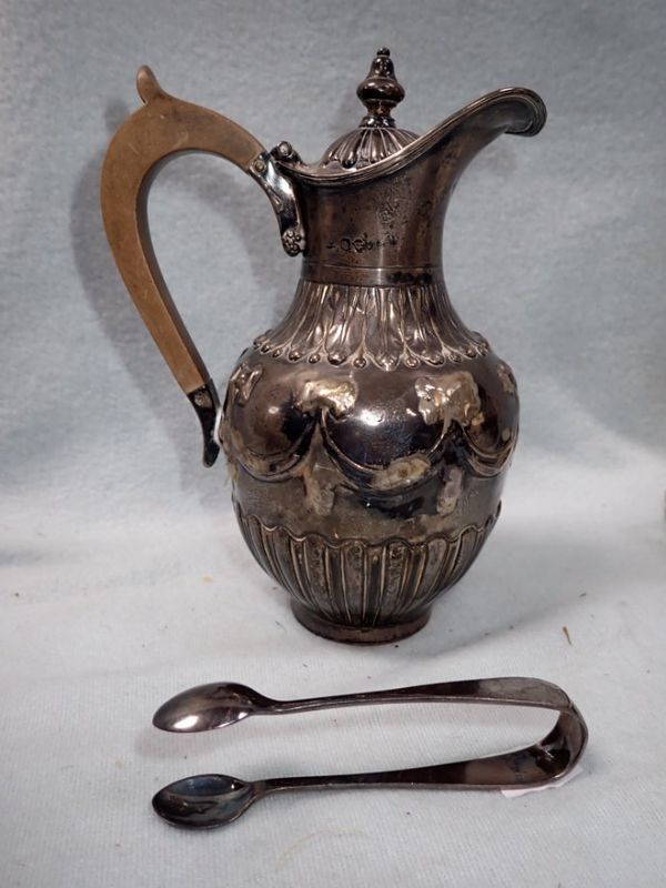 A MAPPIN AND WEBB SILVER HOT WATER JUG