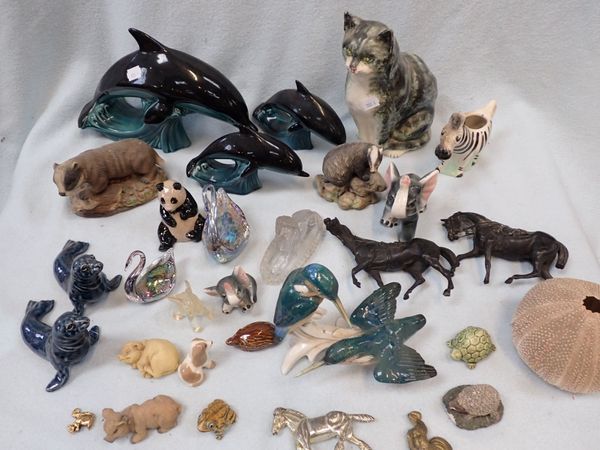 POOLE POTTERY DOLPHINS, AND OTHER ANIMAL MODELS