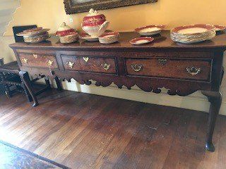 A GEORGE II OAK DRESSER BASE