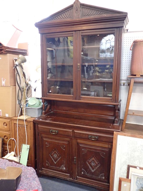 A LATE VICTORIAN  WALNUT AESTHETIC STYLE BUFFET BY EDWARDS & ROBERTS