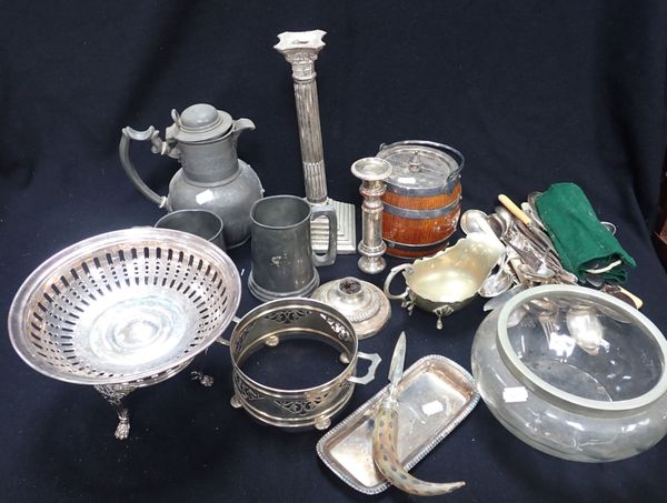 A COLLECTION OF SIVER-PLATED AND METAL WARES