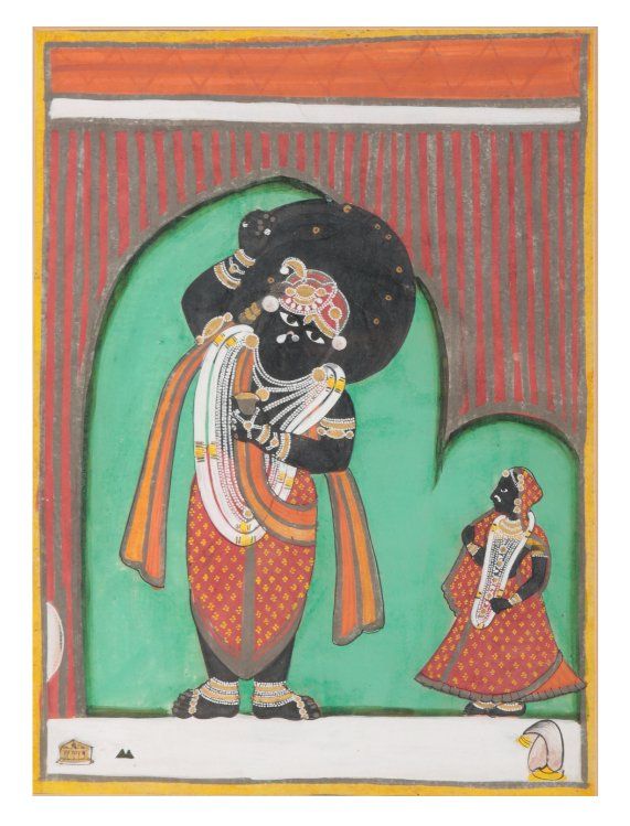 AN INDIAN DEPICTION OF THE DEATH OF THE GIANT SHANKACHURA, 20TH CENTURY