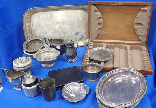 A QUANTITY OF SILVER-PLATED WARE