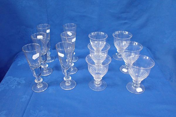 SIX VICTORIAN CHAMPAGNE FLUTES