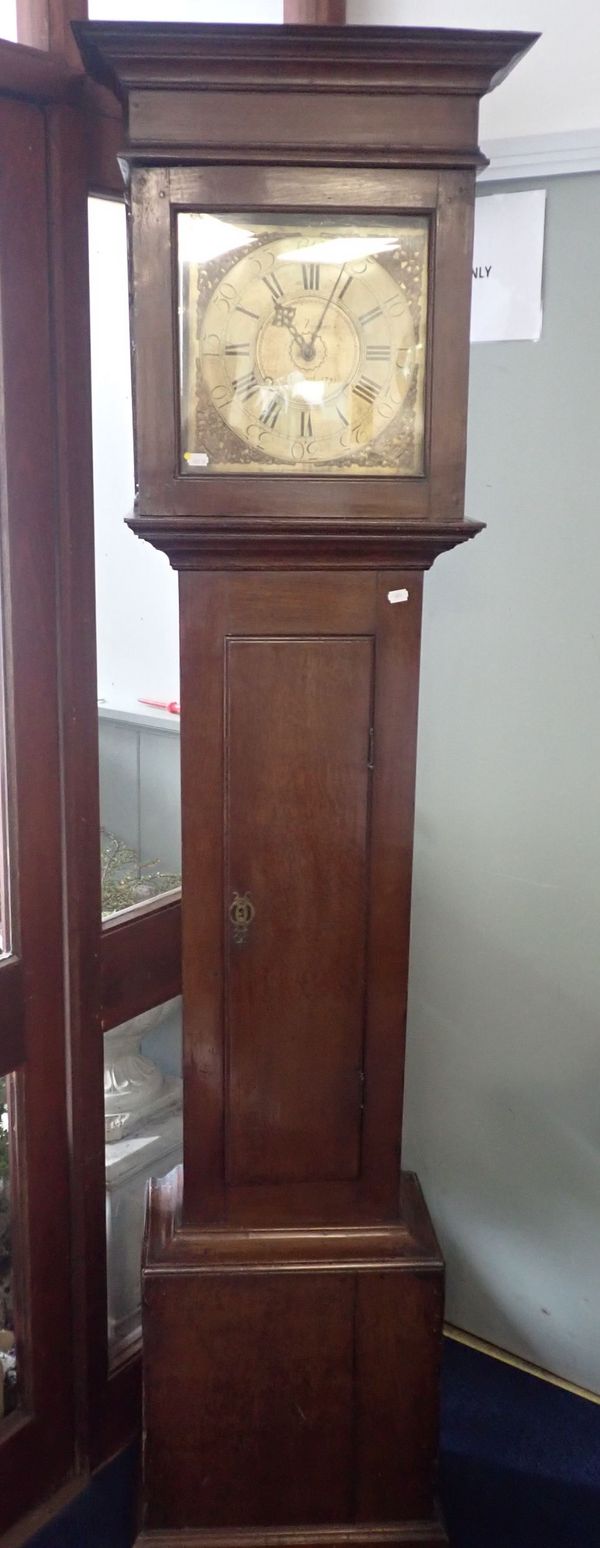 AN OAK-CASED THIRTY HOUR LONGCASE CLOCK