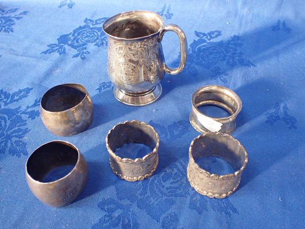 A VICTORIAN SILVER CHRISTENING MUG