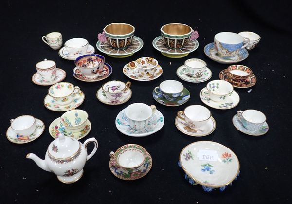 A COLLECTION OF MINIATURE TEA WARES